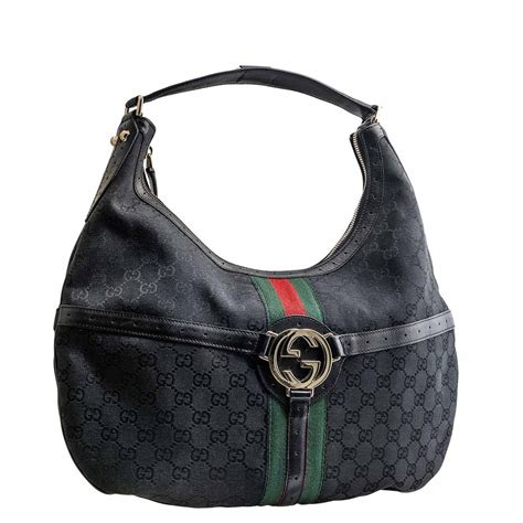 gucci black monogram bag|gucci monogram shoulder bag.